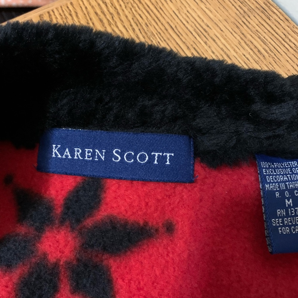 Fleece Zip Up Front Closure Jacket by KAREN SCOTT size Medium - Picture 14 of 15